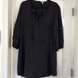 Joie Black Eyelet Dress in Large